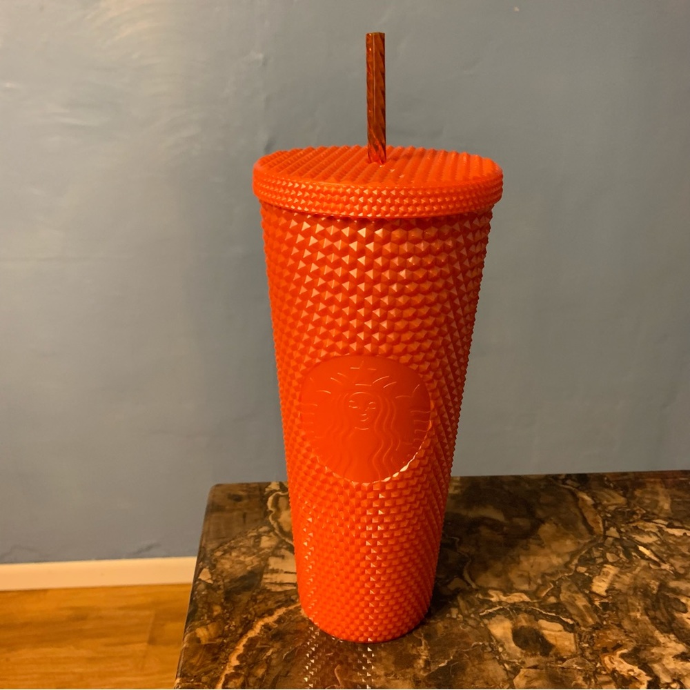 Starbucks halloween 2022 limited edition orange spikey cup